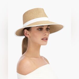Eric Javits Suncrest Visor Peanut White